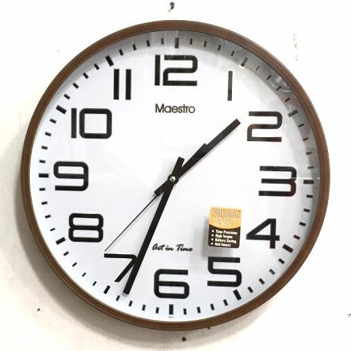 JAM DINDING JUMBO/BESAR MAESTRO MESIN SWEEP SUPER SILENT 41CM