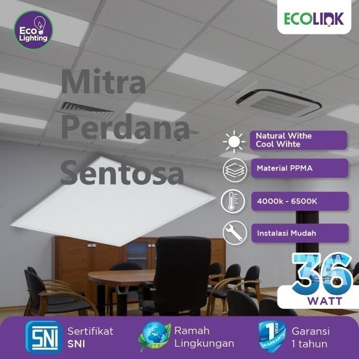 (Allthebest) Lampu LED Kantor Office Kerja Mall Panel LED Ecolink Kotak