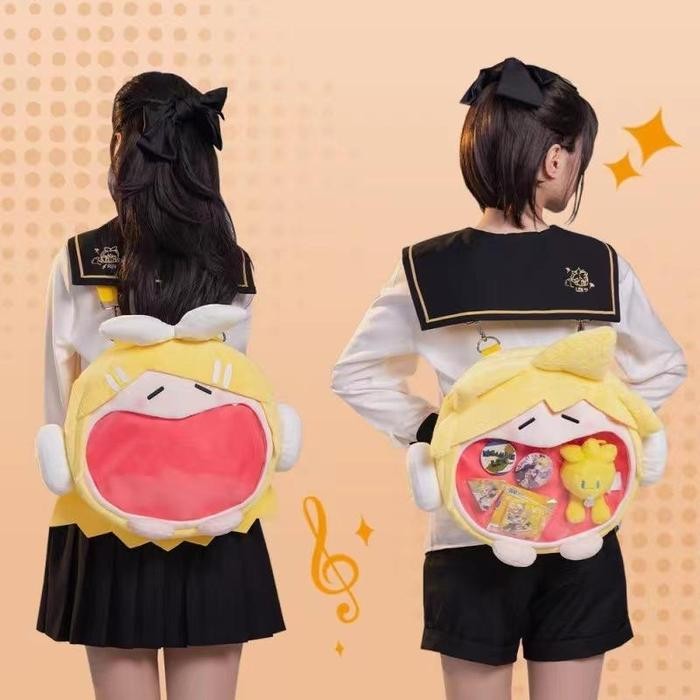 cod&ready ORI kagamine len & rin purse bag tas selempang wanita tas boneka Fashion Motif Kartun