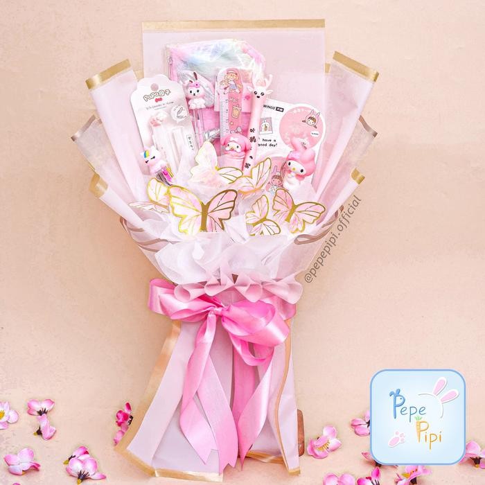 

NYBEBY26 BUKET ALAT TULIS BOUQUET STATIONARY BUCKET KUPU KUPU HAMPERS GRADUATION HADIAH UNIK KADO
