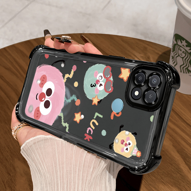 Casing Hp untuk OPPO A15 A15s A35 4G Case Casing Softcase bola wol Kesing HP pelindung silikon empat