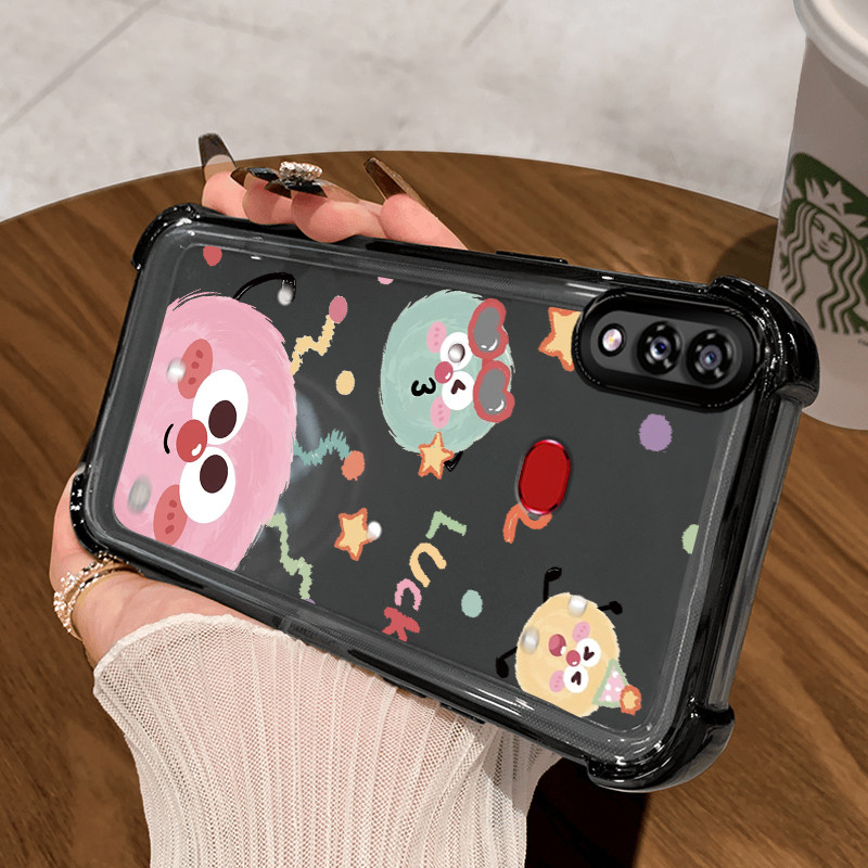 Casing Hp untuk Samsung Galaxy A10s M01s Case Casing Softcase bola wol Kesing HP pelindung silikon e