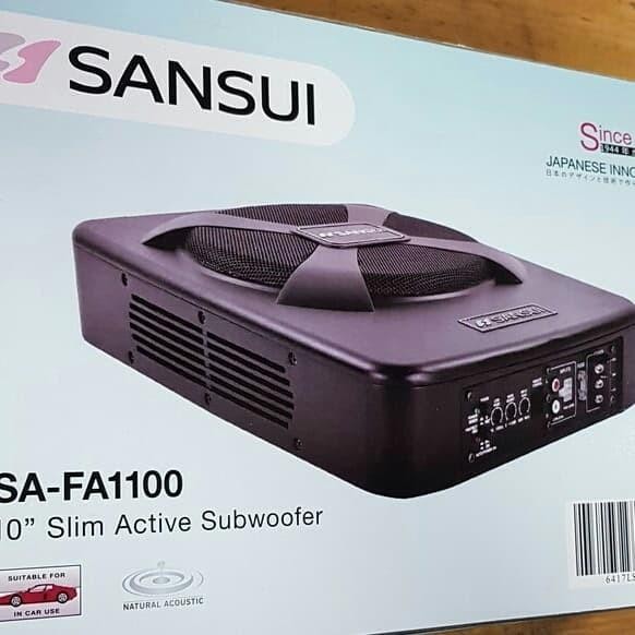 (Allthebest) subwoofer kolong jok slim sansui SA FA 1100 mobil mobilio