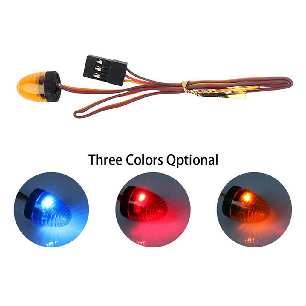 4Pcs 3 Colors Optional RC Car Strobing Flashing Rotating Police LED Light Lamp For Tamiya 1/14 RC Tr
