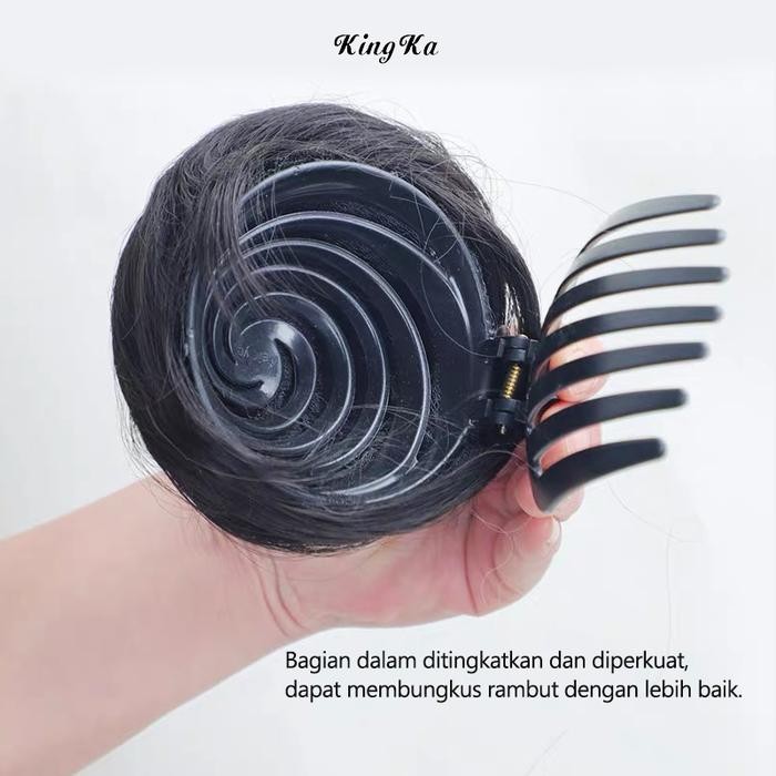 Wig Cepol/Jepit Hair Bun Aksesoris Rambut Wanita Cepol Ala Korea Konde Pesta Kawaii Rambut Palsu