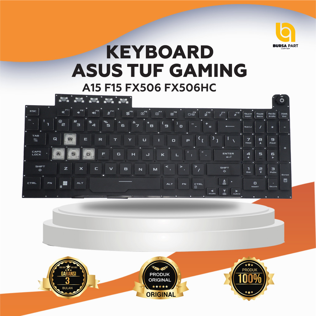 Keyboard Asus Tuf Gaming a15 f15 fx506 fx506hc