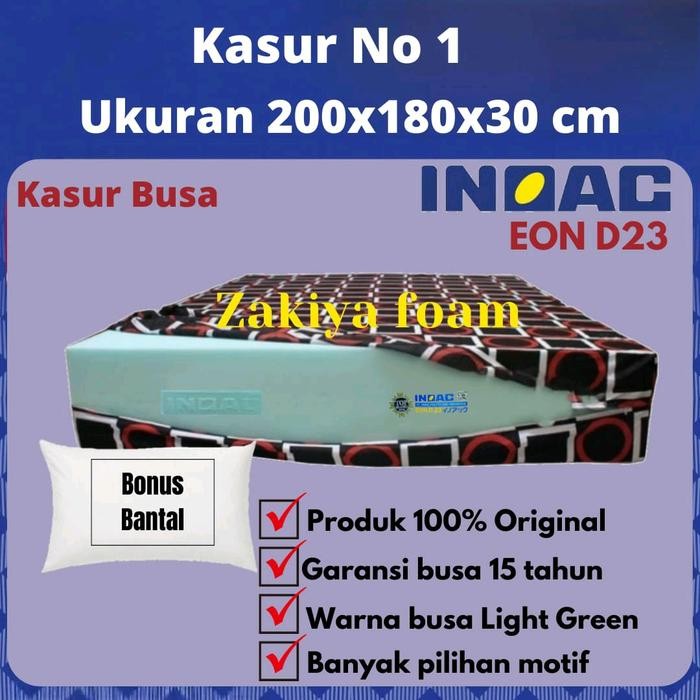 Kasur Busa Inoac No 1 tebal 30 cm Ukuran 200 X 180 X 30 Cm EON d23 Dan EOQ d20