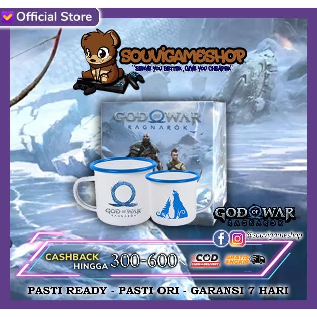TERLARIS God Of War Ragnarok Enamel Mug / Hadiah Official God of War