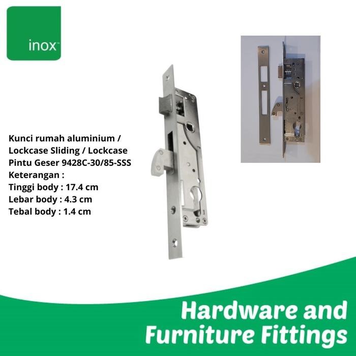 kunci rumah aluminium / Lockcase Sliding / Lockcase Pintu Geser 9428C