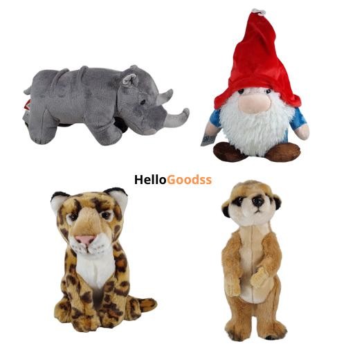 Boneka Binatang Leopard Santa Badak Meerkat - Ukuran M