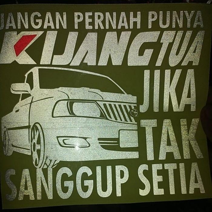 (Allthebest) sticker cutting kaca mobil kijang pick up