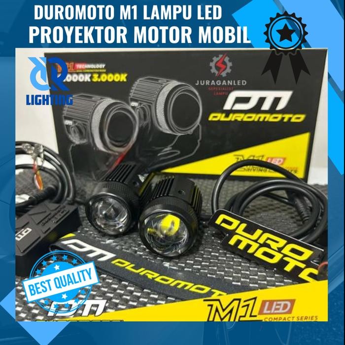 DUROMOTO M1 Lampu Led Proyektor Motor Mobil Driving Lamp