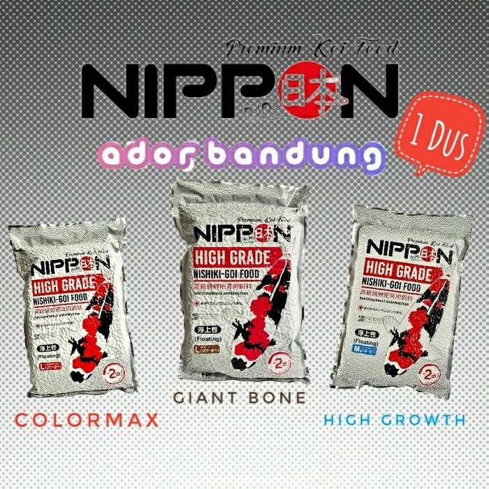 PAKAN PELET IMPORT IKAN KOI ORIGINAL NIPPON KOI FOOD 10KG 1DUS