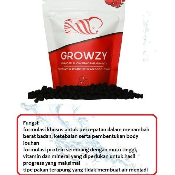 PELET GROWZY PELLET IKAN LOUHAN SUPER GROWTH PERTUMBUHAN BODY