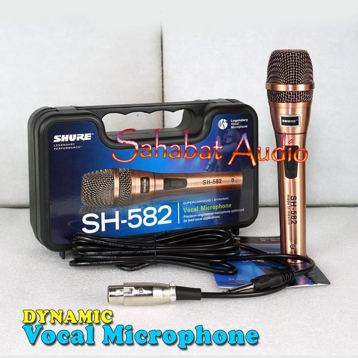 Mic Kabel SH 582 + Koper / Mic Dynamic SH-582 / Microphone Cable SH582