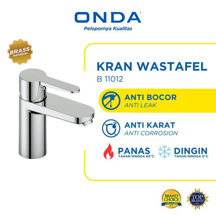 SALE ONDA Kran Wastafel Cuci Tangan Panas Dingin Kuningan B 11012