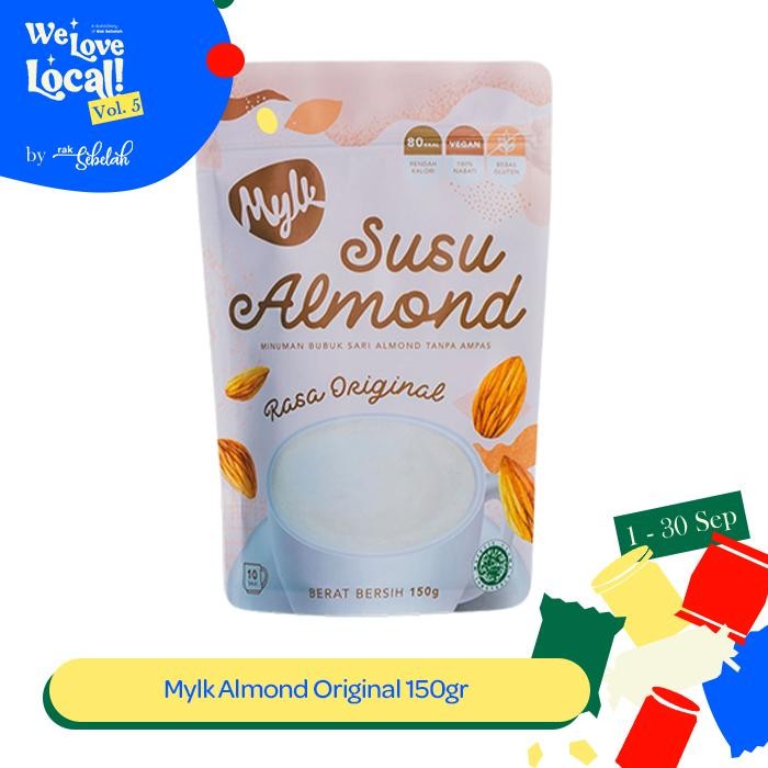 

Mylk Almond Original 150Gr - Susu Kacang Almon Lactose & Dairy Free