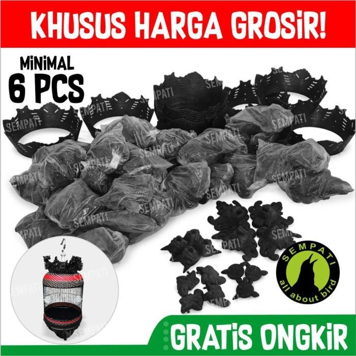 GROSIR Mahkota sangkar burung perkutut motif barong fullset plus kaki variasi