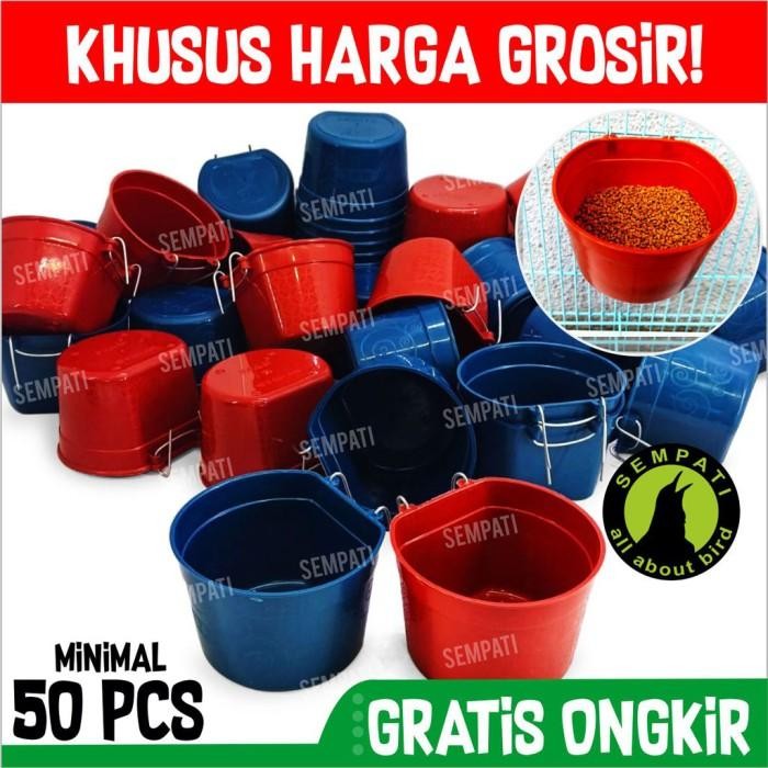 GROSIR Cepuk Wadah Pakan Minum Burung Plastik Kecil