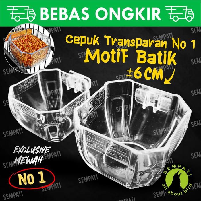 Cepuk Segi 8 Batik Sempati Tempat makan Minum Burung murai pleci sogon