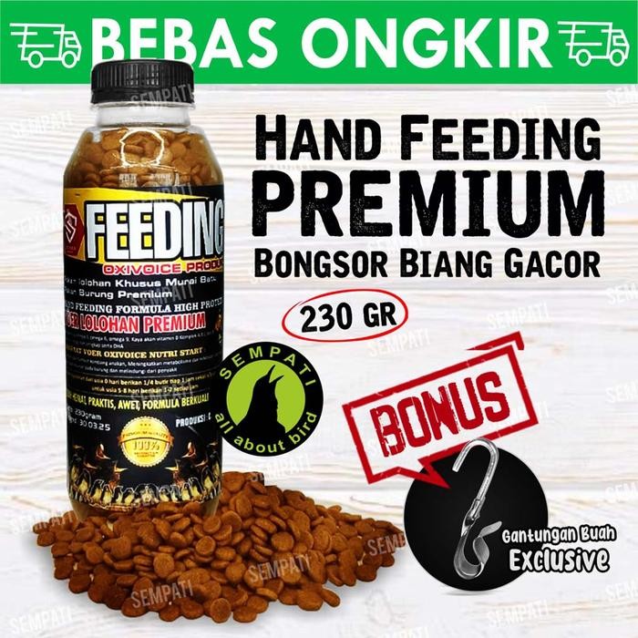 Pakan lolohan anakan murai batu oxivoice feeding voer lolohan premium
