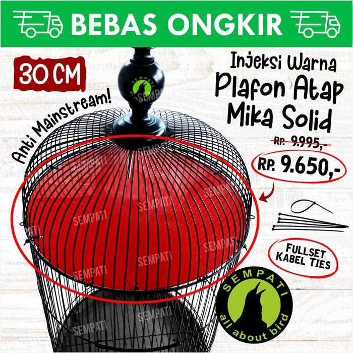 Plafon lovebird plastik jebakan atap sangkar lb helopet bulat warna