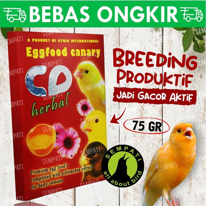 PAKAN BURUNG KENARI LOVEBIRD CD HERBAL EGGFOOD