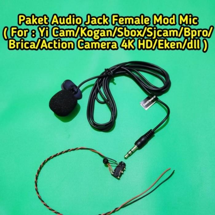 (Allthebest) Jack Female 3.5mm Converter Mic External Yi Cam Bpro Action Camera