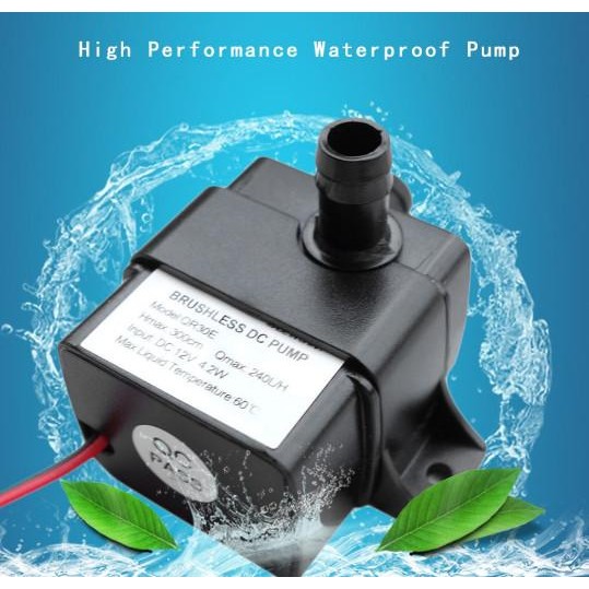 Pompa air celup mini submersible 12V 240L/H DC 12 volt 12 v aquarium