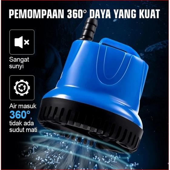Mesin Pompa Air Celup Kuras Sedot Kolam Ikan Akuarium Toren 5000L/H Original / Pompa Air Mancur