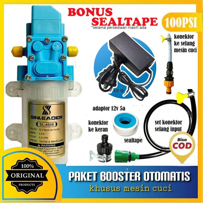 PAKET POMPA BOOSTER AIR KE MESIN CUCI OTOMATIS - SINLEADER SL4500
