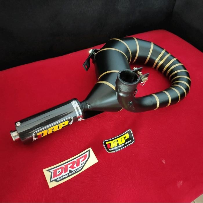 Knalpot vespa racing kanan pendek DRP