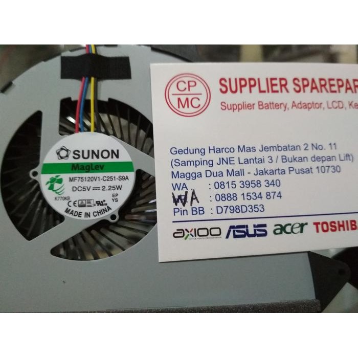 fan kipas laptop cpu ASUS ROG GL552 GL552JX GL552VW GL552VX GL