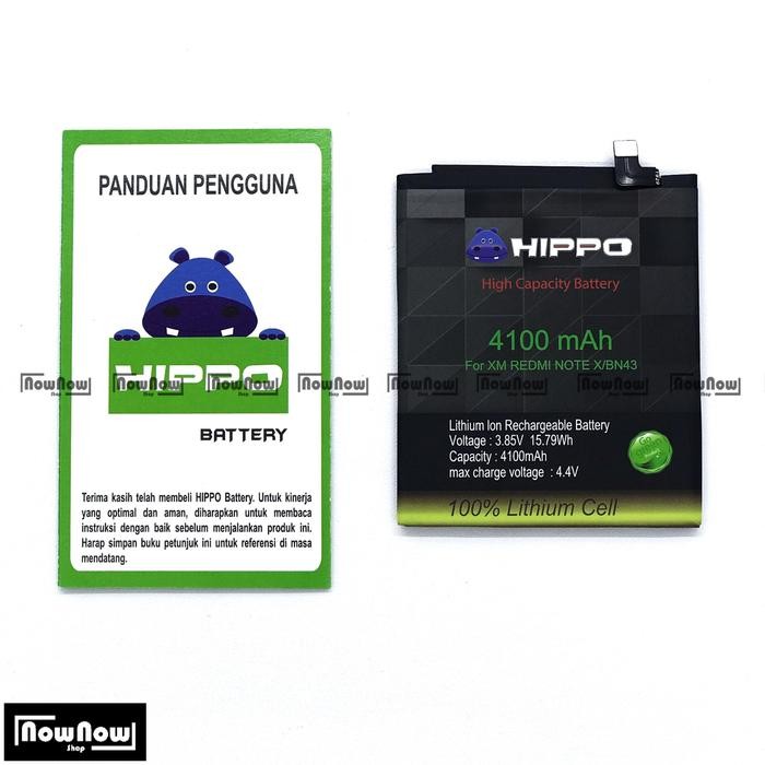 Baterai Hippo Xiaomi Redmi Note 4X Snapdragon BN43 Original Batre HP