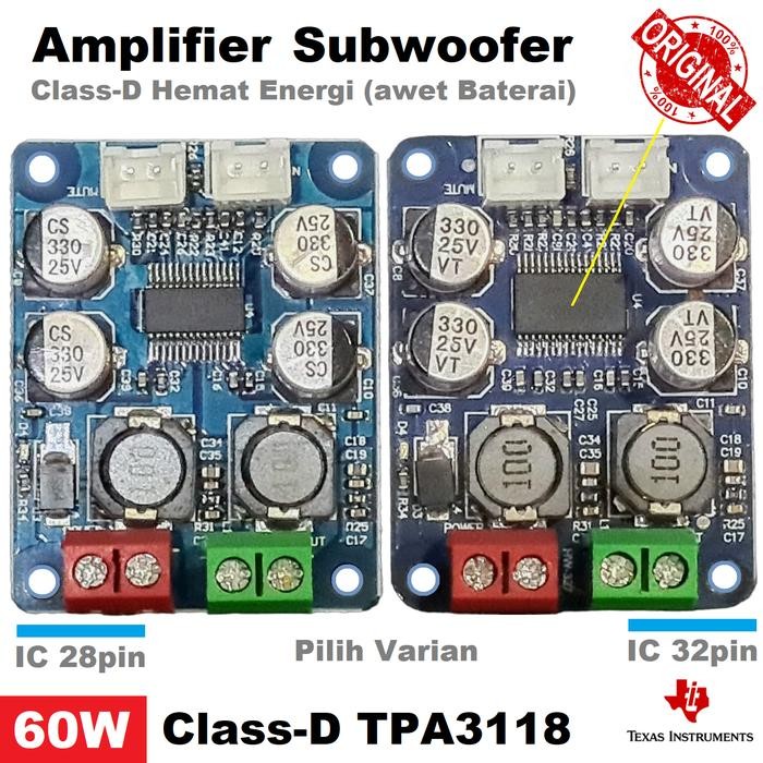 Tpa3118D2 Tpa3118 Class D Hifi Subwoofer Digital Power Mono Amplifier