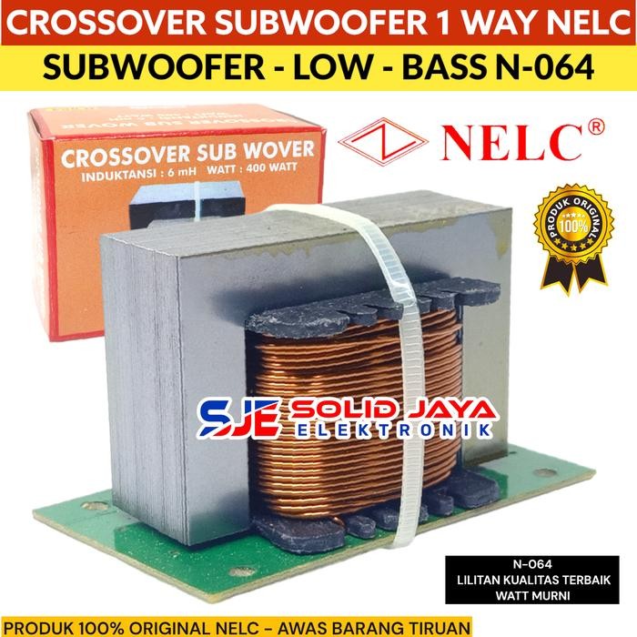 Crossover Subwoofer Crossover Pasif Sub 1 Way Low Bass Nelc N-196