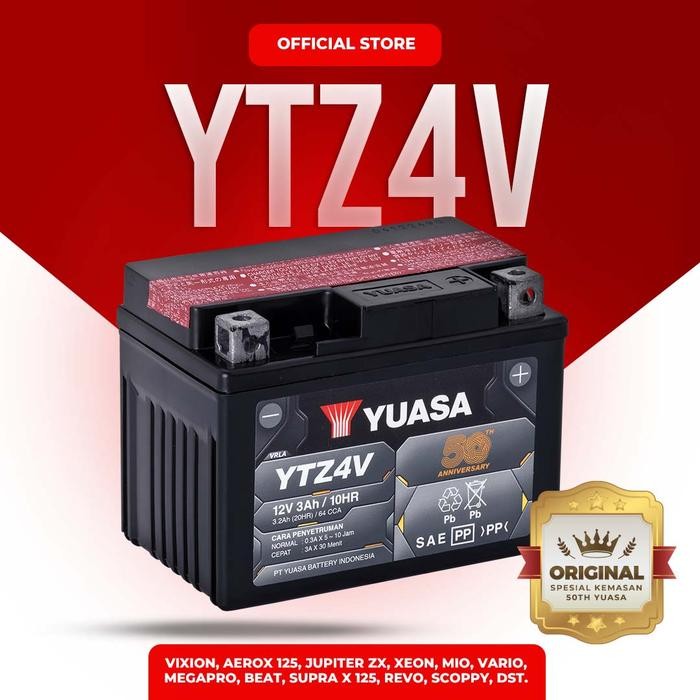 Yuasa Aki Motor YTZ4-V MF (PENGIRIMAN KURIR YUASA)