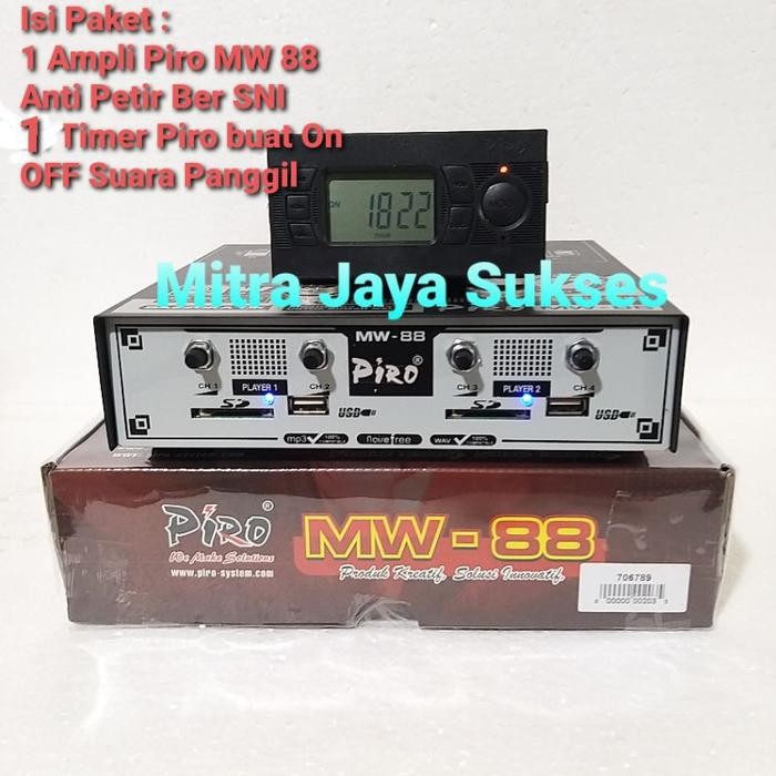 Paket Ampli Walet Piro Mw 88 Anti Petir Plus Timer Piro On Off Suara Panggil