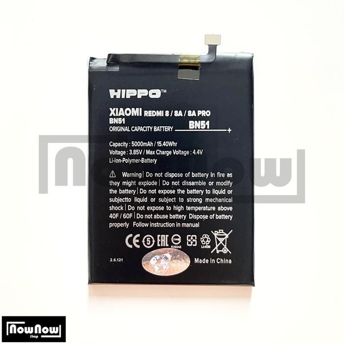 Baterai Hippo Xiaomi Redmi 8 / Redmi 8A / Redmi 8A Pro BN51 BN 51 Ori
