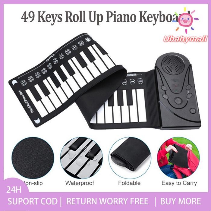 COD88 Keys Piano Keyboard Portable Lipat Silikon Fleksibel Hand Roll Up Elektrik Piano Elektronik