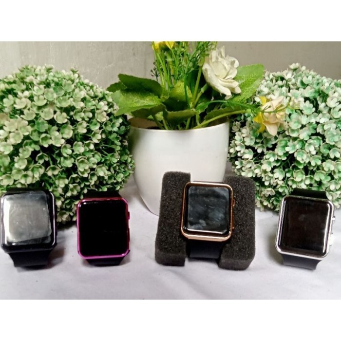 (Expert) FAVORITE Jam Tangan LED Merah Digital Kotak Cowok Cewek