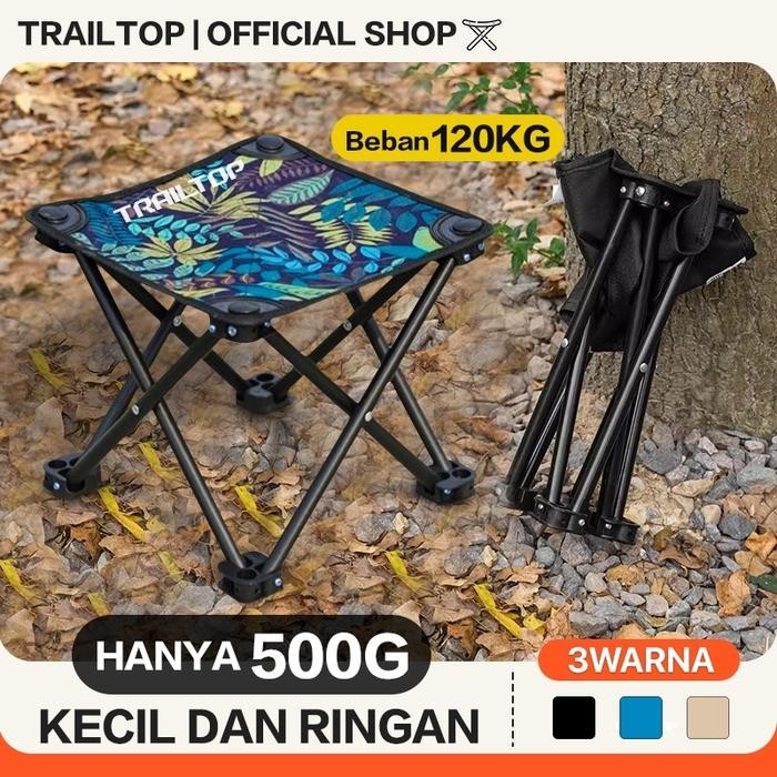 TrailTop Kursi Lipat Outdoor Portable Beban 120KG Kursi Lipat Kecil Untuk Camping/Hiking/Mancing *