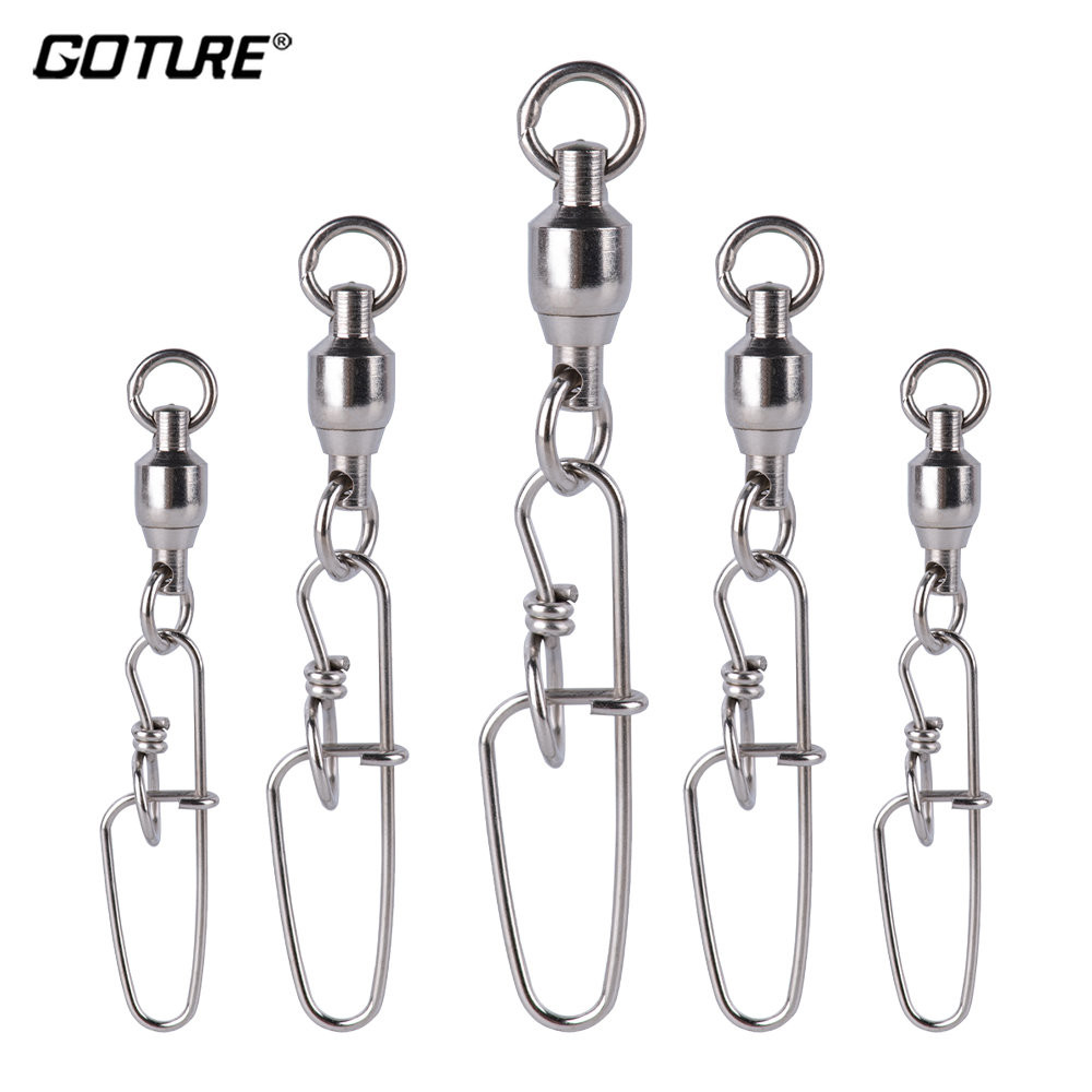Goture 20pcs/lot Fishing Swivels High Speed Double Rolling Swivels