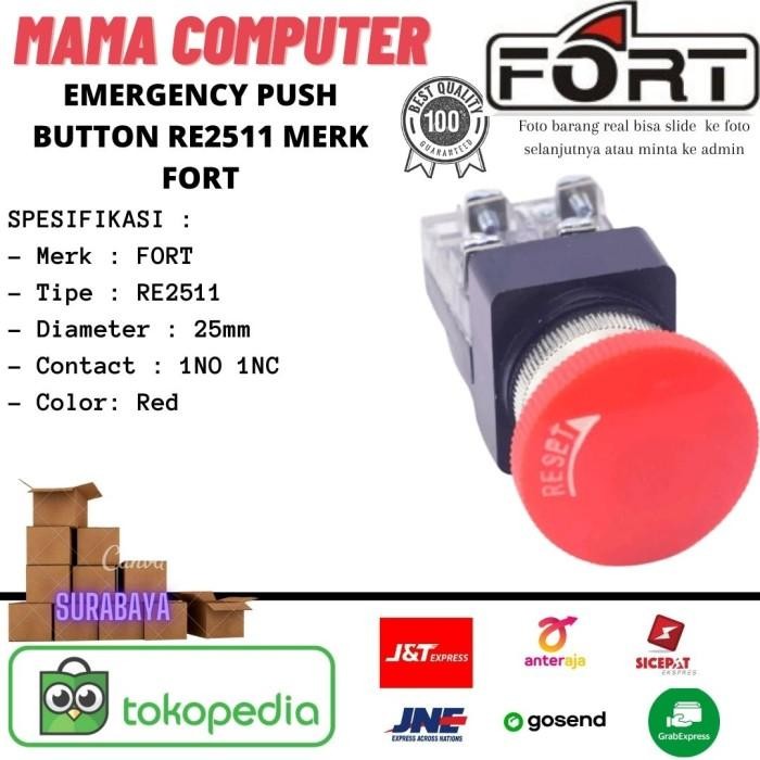 Expert Emergency Push Button 25MM FORT RE2511 FORT