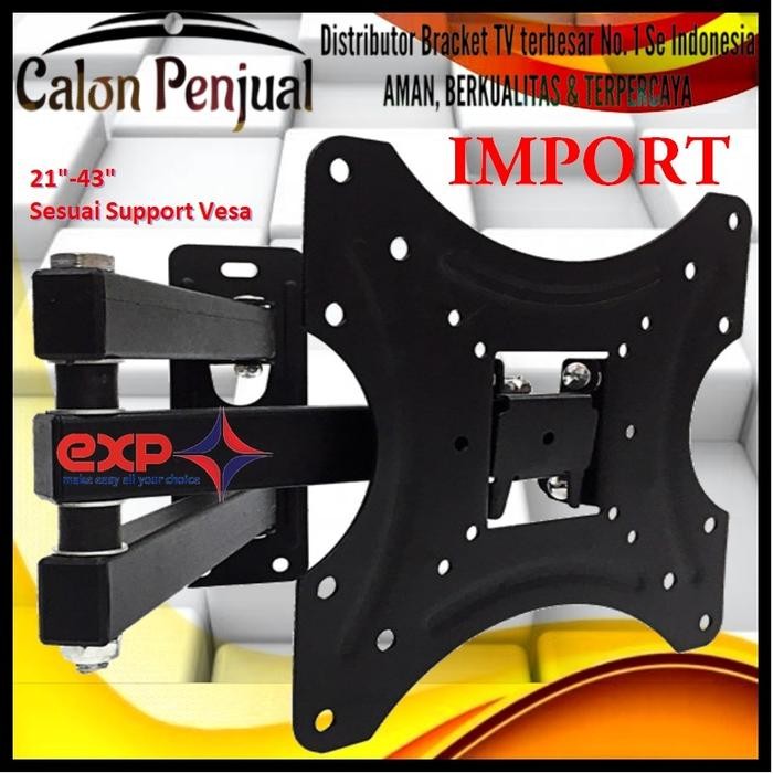 (Expert) Bracket TV LG 14 s/d 43 inch 6 ARAH FULL BESI SUPER KOKOH