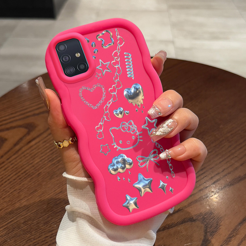 Casing Untuk Samsung A51 M40s Case Softcase Kesing Cinta rantai ponsel Cesing terbuat dari kasingg b