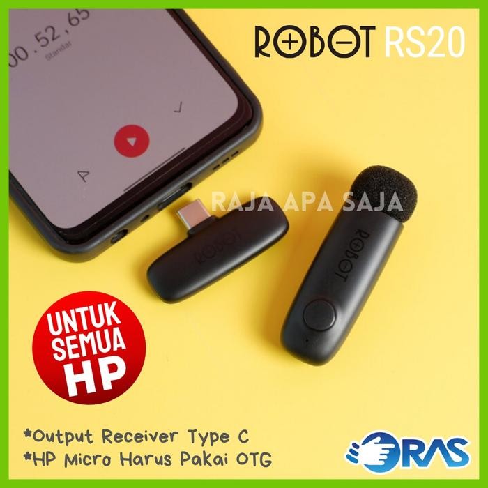 (Expert) Mic Clip On Wireless - Microphone Bluetooth HP Microfon Mix