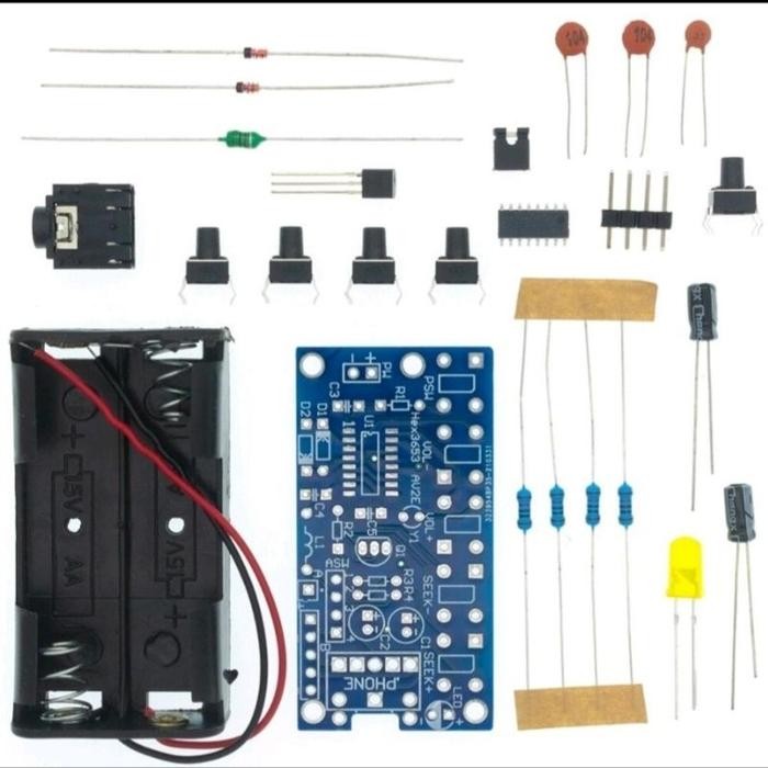 (Expert) Kit Penerima Radio FM digital PCB dan komponen elektronika