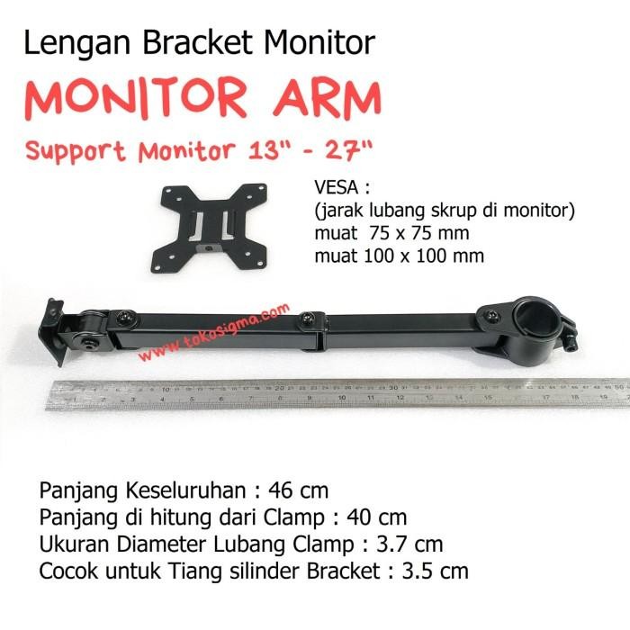 [Expret] PART BRACKET ZD ZL : Lengan Monitor Arm VESA Standing Meja Desk