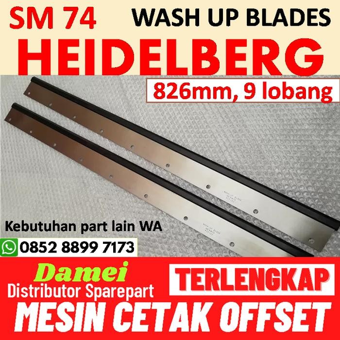 WASH UP BLADE MESIN CETAK HEIDELBERG SM74 SPAREPART OFFSET RAKEL SM 74